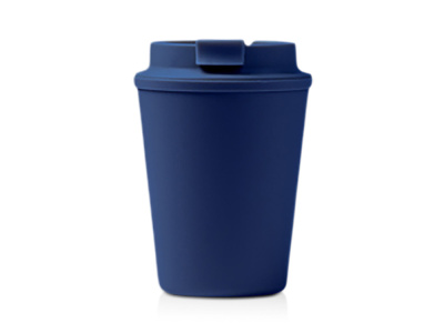 Стакан OKLAN/ОКЛАН с полипропиленовым корпусом и крышкой, синий нейви