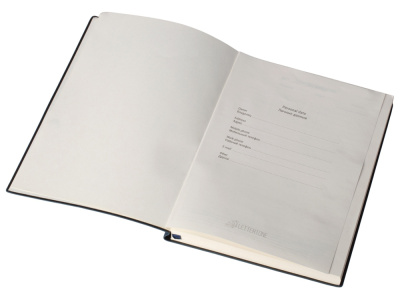 Бизнес блокнот Supreme с вставкой из софт-тача, гибкая обложка, 128 листов, синий