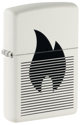 Зажигалка Zippo Flame Gradient Design с покрытием White Matte, латунь/сталь, белая, матовая, 38x13x57 мм
