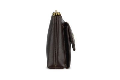 Ключница BUGATTI НЕАПОЛЬ | NEAPLES, коричневая, натуральная воловья кожа, 11,5х3х7 см