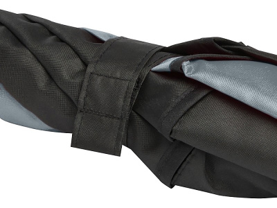 Джефф 30-дюймовый ветрозащитный зонт-трость, серый/черный