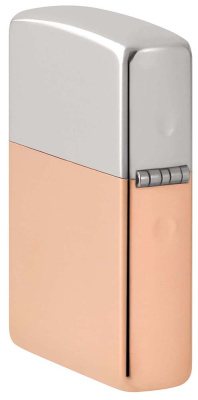 Зажигалка ZIPPO Bimetal с двойным металлическим покрытием, медь/латунь/сталь, медная, 38x13x57 мм