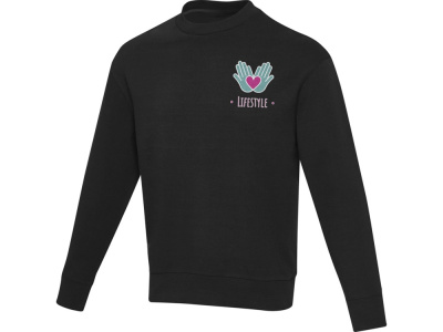 Jet унисекс Aware™ свитер с круглым вырезом из переработанных материалов - сплошной черный , размер L