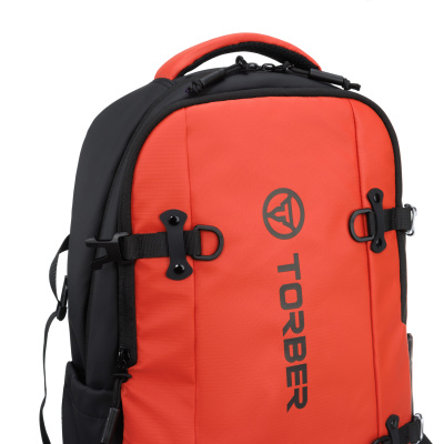 Рюкзак спортивный TORBER ЭКСТРИМ 18", оранжевый/чёрный, 31 х 12 х 46 см, 17л