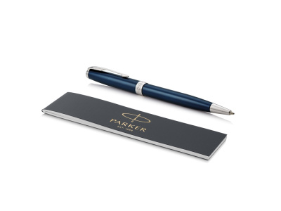 Ручка шариковая Parker Sonnet Core Subtle Blue CT, синий/серебристый