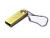 USB 2.0-флешка на 4 Гб с мини чипом и круглым отверстием, золотистый , размер 4ГБ