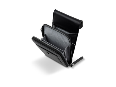 Сумка наплечная BUGATTI АЛМАТА | ALMATA, чёрная, полиуретан, 11х4х19 см