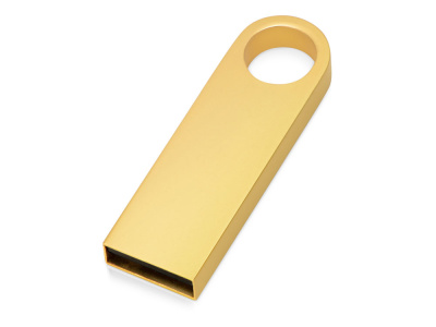 USB 2.0-флешка на 64 Гб с мини чипом и круглым отверстием, золотистыйй , размер 64ГБ