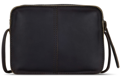 Сумка через плечо KLONDIKE RUSH «Allison», натуральная кожа в темно-коричневом цвете, 18 х 14 х 5 см