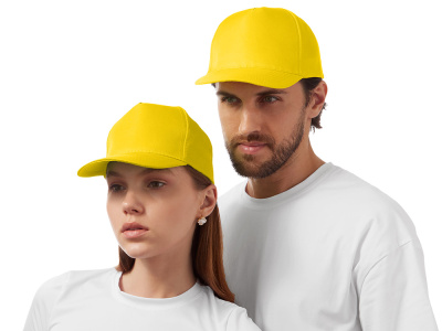 Бейсболка Poly 5-ти панельная 120 гр, желтый , размер 56