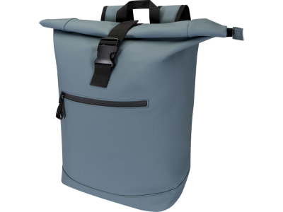 Переработанный рюкзак Реси Плюс 15 GRS с закручивающимся верхом объемом 18 л, серо-синий