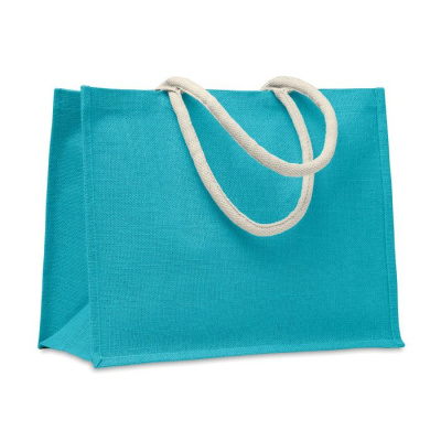 Сумка джутовая бирюзовый