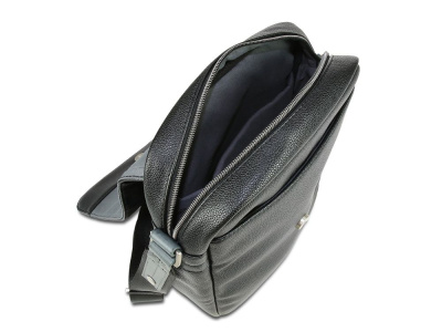 Сумка наплечная BUGATTI МОТОБАЙК D | MOTO D, чёрная, полиуретан, 25х8х30 см, 4 л