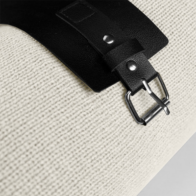 Плед  "Belt"; белый; 130 х 180 см; 100% акрил, с поясом