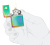 Зажигалка ZIPPO Точечная матрица с разноцветным покрытием | Dot Matrix Multi Color, латунь/сталь, разноцветная, глянцевая, 38x13x57 мм