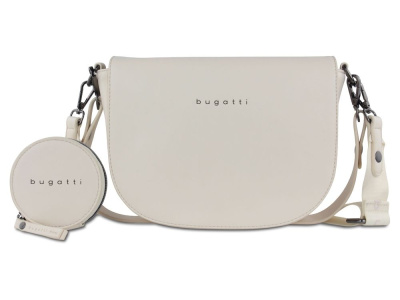 Сумка наплечная женская BUGATTI АЛМАТА | ALMATA, с кошельком, бежевая, полиуретан, 27х6х18,5 см