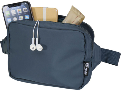 Трип Эви дорожная сумка через плечо из переработанного материала GRS объемом 1 л, серо-синий