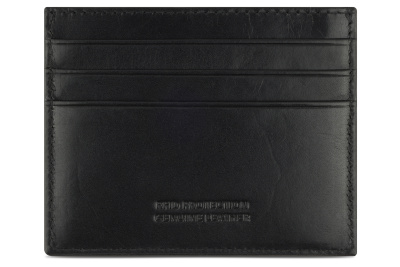 Портмоне для кредитных карт BUGATTI АРИСТОКРАТ | NOBILE, с защитой данных RFID, черное, натуральная воловья кожа, 10х0,3х8 см