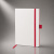 Блокнот ColorNote White, твердая обложка A5, 80 листов, белый с красным