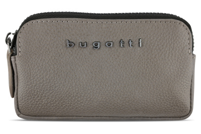 Ключница BUGATTI БЕЛЛА | BELLA, бежевая, воловья кожа/полиэстер, 12х1,5х7 см