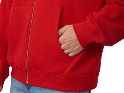 Толстовка оверсайз с капюшоном на молнии Monaco, красный , размер XS-S