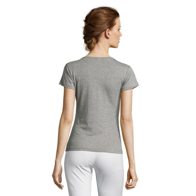 Футболка "Miss",  серый меланж_2XL, 100% хлопок, 150 г/м2