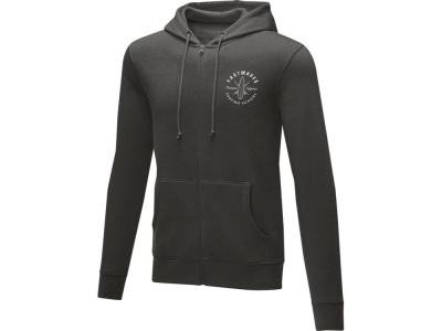 Мужская толстовка на молнии Theron, storm grey , размер 2XL