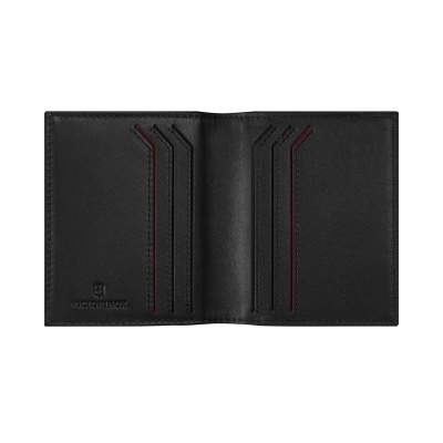 Визитница VICTORINOX Altius Alox с защитой от сканирования RFID, чёрная, натуральная кожа, 9x1x10 см