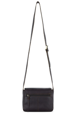 Сумка через плечо KLONDIKE RUSH «Monika», натуральная кожа в темно-коричневом цвете,20 х 15,5 х 8 см