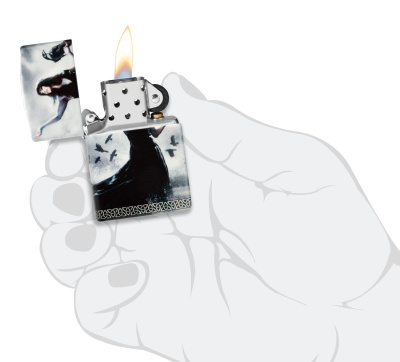Зажигалка ZIPPO Mazzi® с покрытием 540 Matte, латунь/сталь, белая, 38x13x57 мм