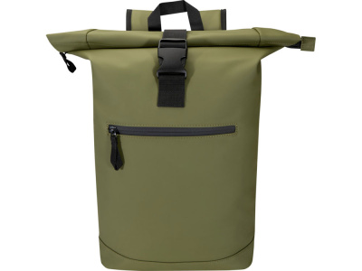 Переработанный рюкзак Реси Плюс 15 GRS с закручивающимся верхом объемом 18 л, зеленый лесной