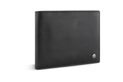 Портмоне BUGATTI ЧЕРНАЯ МАГИЯ | BLACK MAGIC, с защитой данных RFID, черное, натуральная кожа козы, 11,5х2х9 см