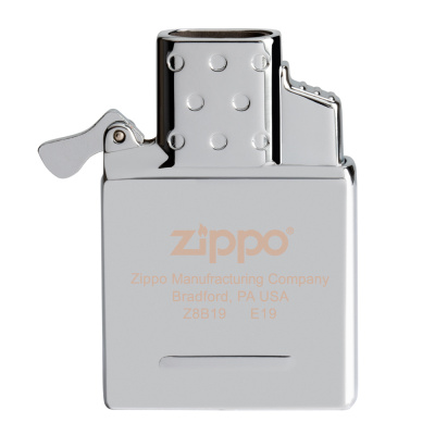 Газовый вставной блок для широкой зажигалки Zippo, двойное турбо пламя, нержавеющая сталь
