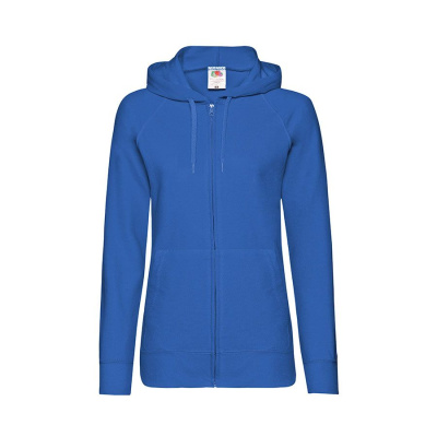 Толстовка без начеса "Ladies Lightweight Hooded Sweat", ярко-синий, S, 80% х/б 20% полиэстер, 240 г/