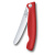 Нож для овощей VICTORINOX Швейцарская классика | Swiss Classic, складной, лезвие 11 см с волнистой кромкой, красный