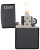 Зажигалка ZIPPO Логотип с черным матовым покрытием | Logo Black Matte, латунь/сталь, чёрная, матовая, 38x13x57мм