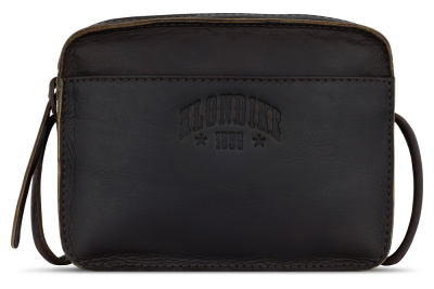 Сумка через плечо KLONDIKE RUSH «Allison», натуральная кожа в темно-коричневом цвете, 18 х 14 х 5 см