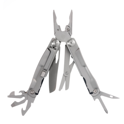 Мультитул Stinger, 106 мм, 15 функций, сталь, серебристый, в картонной коробке, в комплекте нейлоновый чехол