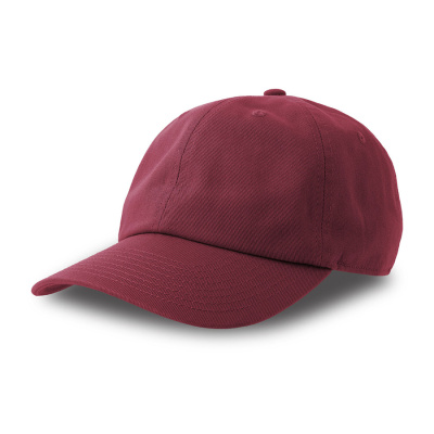 Бейсболка "DAD HAT-S", 6 клиньев, металлическая застежка, бордовый, 100% хлопок, 270 г/м2