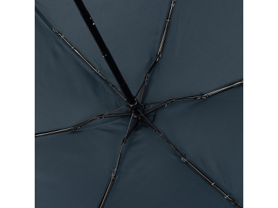 Зонт складной женский TORBER, механика, 5 сложений, синий, каркас алюминий, эпонж, пластиковая ручка, диаметр 91 см