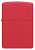 Зажигалка ZIPPO Classic с покрытием Red Matte, латунь/сталь, красная, матовая, 38x13x57 мм