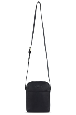 Сумка через плечо KLONDIKE RUSH «Faye», натуральная кожа в черном цвете, 18 х 21 х 4,5 см