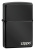 Зажигалка ZIPPO Classic с покрытием Ebony™, латунь/сталь, чёрная с логотипом, глянцевая, 38x13x57 мм