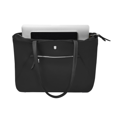 Сумка VICTORINOX Victoria Signature Tote, черная, нейлон/кожа, 51x15x30 см, 19 л