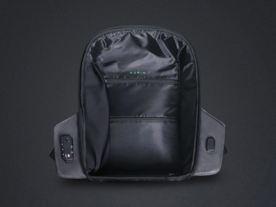 Водостойкий антикражный рюкзак Hipack для ноутбука 15.6, черный