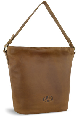 Сумка через плечо KLONDIKE RUSH «Samantha», натуральная кожа в коньячном цвете, 40 х 32,5 х 15,5 см