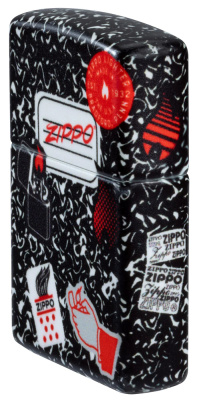 Зажигалка ZIPPO Notebook Design с покрытием 540 Matte, латунь/сталь, разноцветная, матовая, 38x13x57 мм