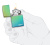 Зажигалка ZIPPO Logo с покрытием High Polish Teal, латунь/сталь, зелёная, глянцевая, 38x13x57 мм