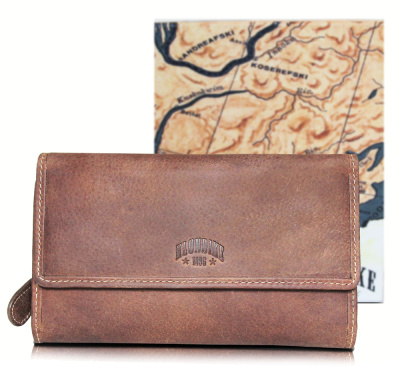 Кошелек женский KLONDIKE «Donna», натуральная кожа в светло-коричневом цвете, 18 х 10,5 х 3 см