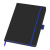 Блокнот ColorNote Black, твердая обложка A5, 80 листов, черный с синим